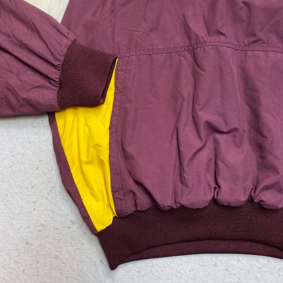 VINTAGE Kutztown University Jacket Mens XL Red Yellow Track Lined Pullover 90s - Picture 4 of 12